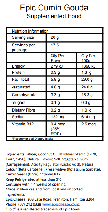 Plant-Based Cumin Gouda